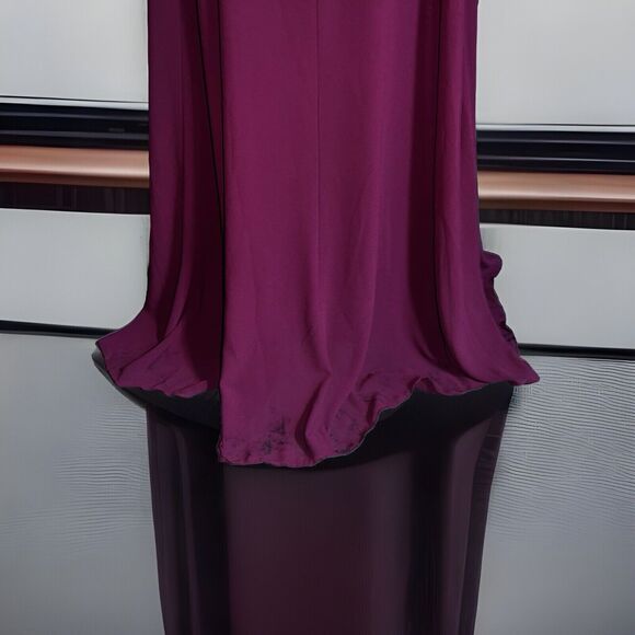 Show Me Your Mumu Kendall Maxi Dress Merlot Chiffon Sleeveless Floor Length XL - Picture 8 of 12